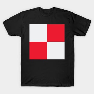 Sunderland Red and White Checkered Fan Flag T-Shirt